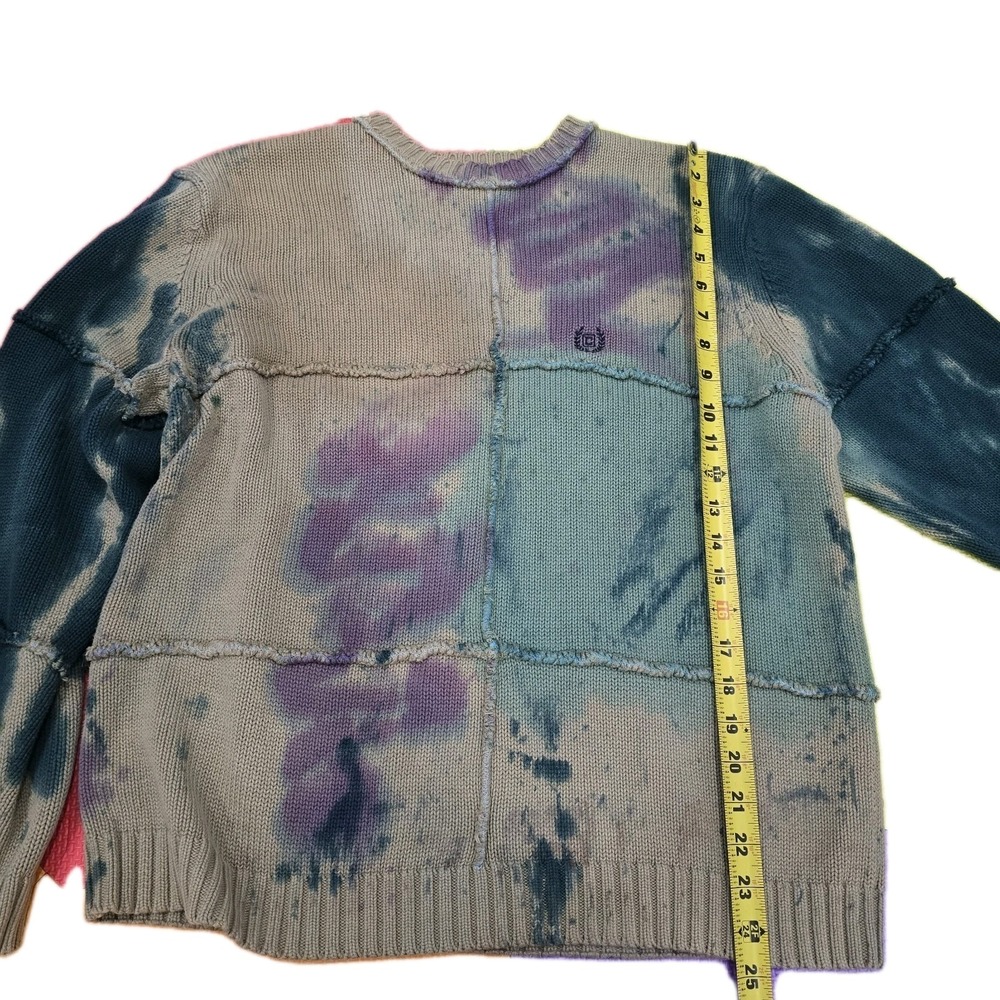 Urban Renewal Chaps Patchwork Sweater Mens M Reworked Tie Dye Urban Outfitters